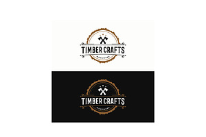 Retro vintage wood Logo design., a Branding & Logo Template by LOGOCREATIVE