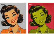 Retro Halftone Comic Portrait, a Layer Style Add-On by DesignerCandies (Thumbnail 2 of 7)