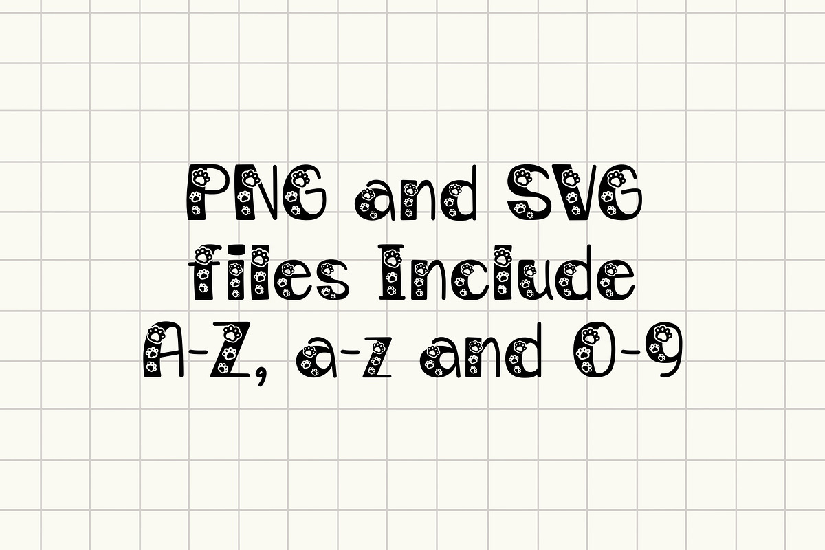Paws Nani OTF PNG SVG, a Symbol Font by DREAMs Soul G. (Photo 4 of 4)