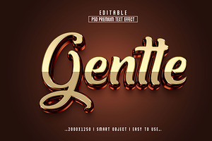 Gentle 3D Editable Text Effect Style