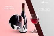 Wine Bottle Mockup Set, a Product Mockup by Free-PSD-Templates (Thumbnail 5 of 6)