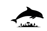 dolphin jumping silhouettes, an Illustration by Amazin_art (Thumbnail 5 of 31)