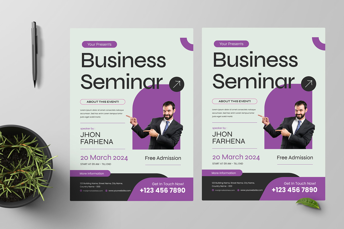 Business Seminar Flyer, a Flyer Template by Annora Studio (Photo 2 of 5)