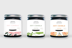 3 Candle Label Templates, a Stationery Template by Marham Labeling Co