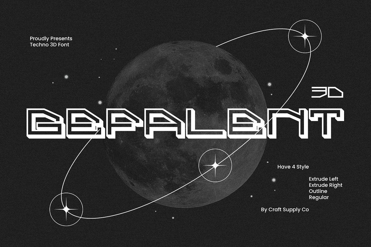 Gefalent 3D, a Sans Serif Font by Craft Supply Co. (Photo 1 of 8)