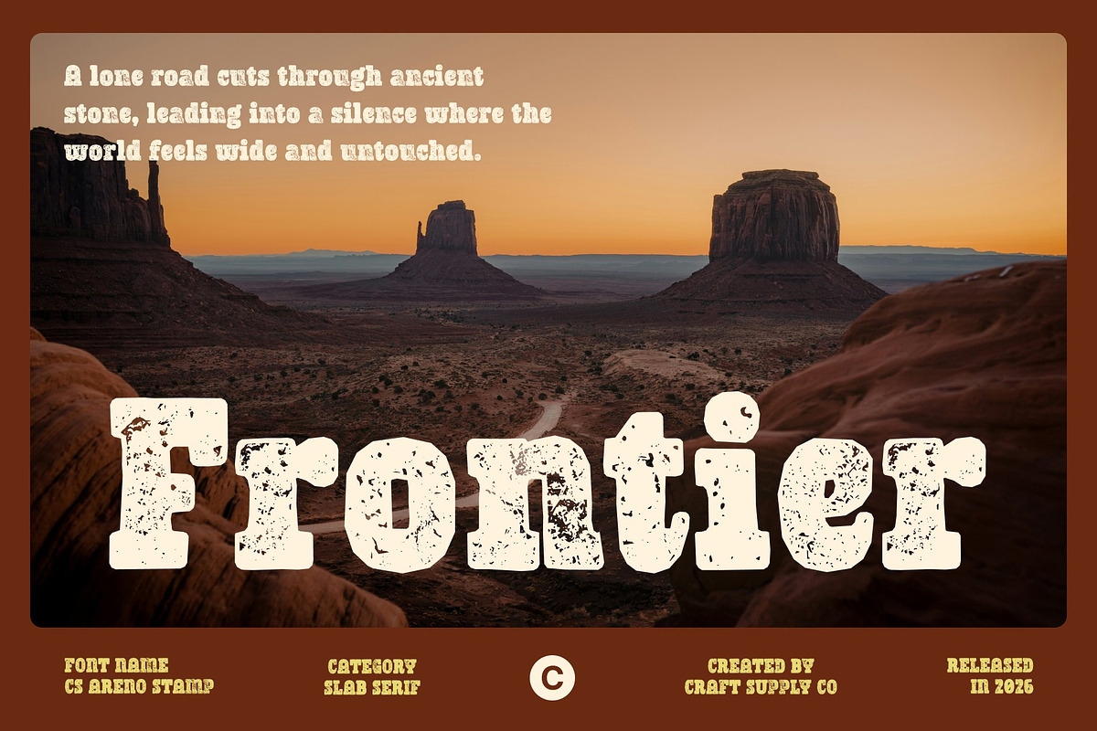 CS Areno Stamp, a Slab Serif Font by Craft Supply Co. (Photo 6 of 8)