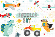 TODDLER BOY set, an Animal Illustration by artnLera (Thumbnail 1 of 2)