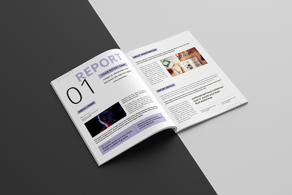 Crime Portfolio Brochure, a Brochure Template by crazyOWL