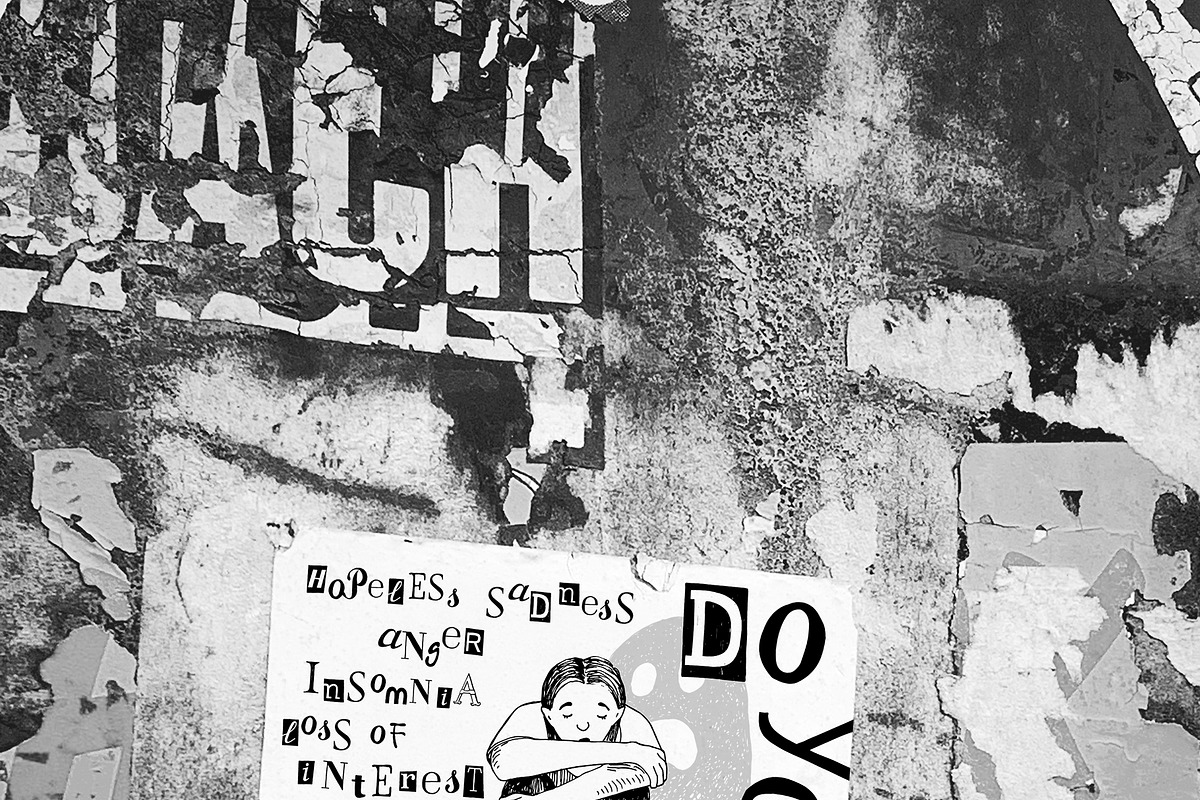 People in depression, a Healthcare Illustration by handsketched (Photo 5 of 8)
