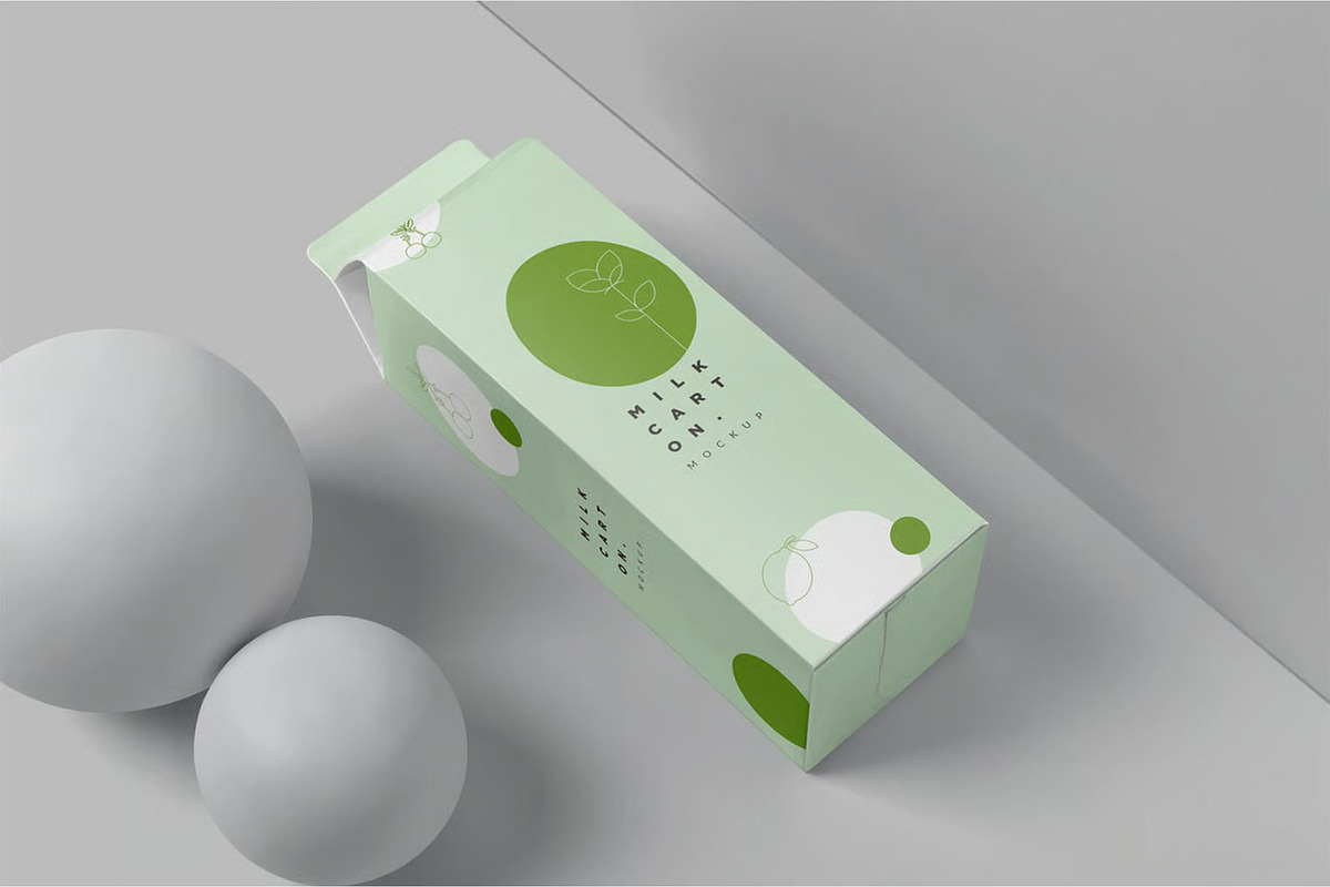Litre Milk Carton Mockups, a Packaging Mockup by megostudi0 (Photo 3 of 6)