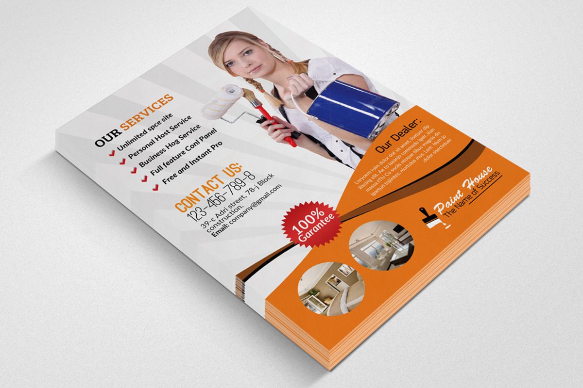 House Painter Service Flyer, a Flyer Template by Business Flyers (Photo 2 of 4)