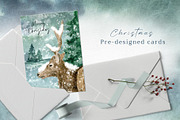 Winter Deer Watercolor Collection, an Animal Illustration by Olya Haifisch (Thumbnail 8 of 9)