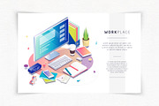 Isometric WorkPlace, a Technology Illustration by ArtoJoy (Thumbnail 4 of 7)