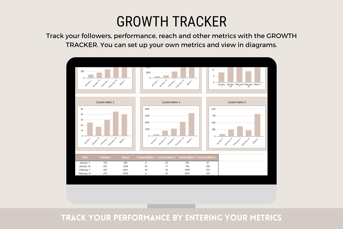 Social Media Planner Google Sheets, a Social Media Template by SunshineStudioBoutique (Photo 6 of 9)