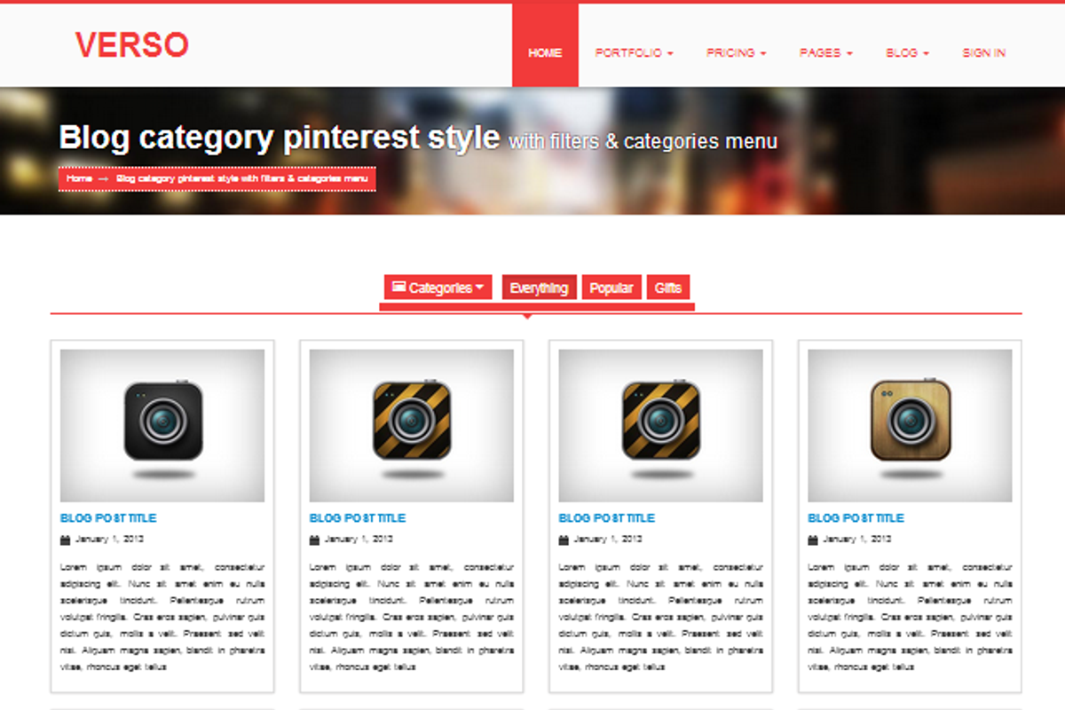 VERSO responsive Bootstrap template, a Websites & App Template by Bootstraptor (Photo 4 of 5)