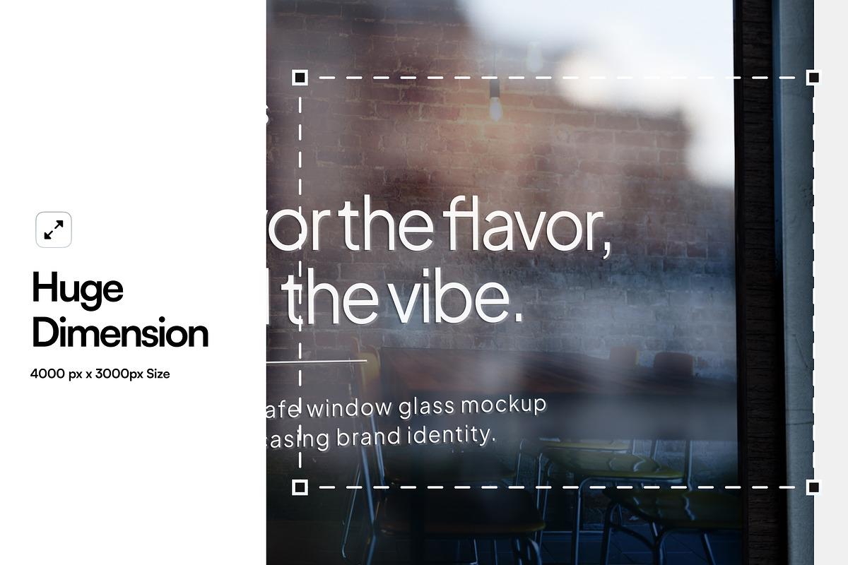 Cafe Window Glass Mockup, an Advertising Mockup by SLAB! Design (Photo 2 of 6)
