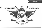 24 in 1 Ice Hockey design elements, an Illustration by Hadanello88 (Thumbnail 5 of 5)