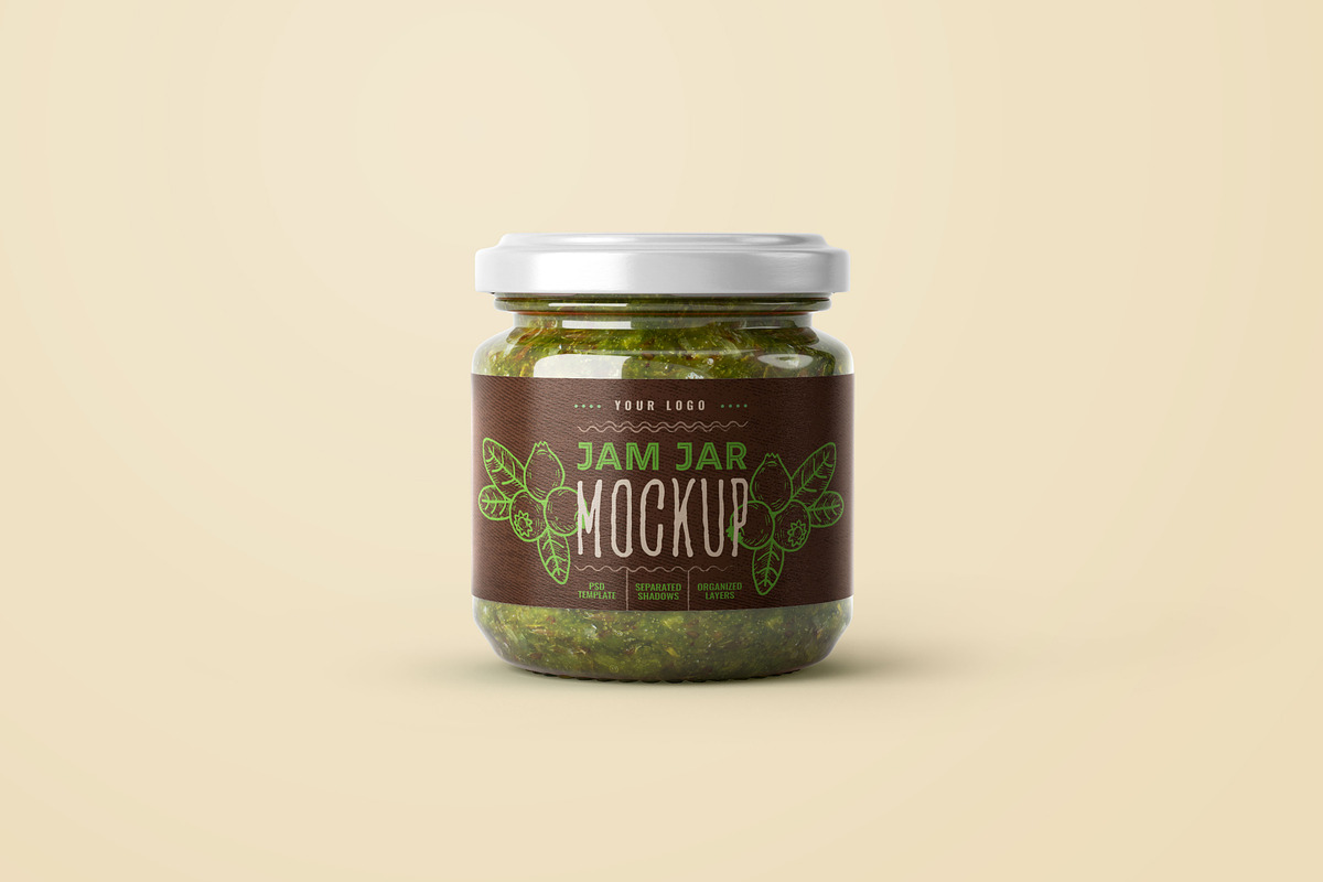 Jam Jar Mockup Set | Label Design, a Cups & Container Mockup by Deeplab (Photo 9 of 14)