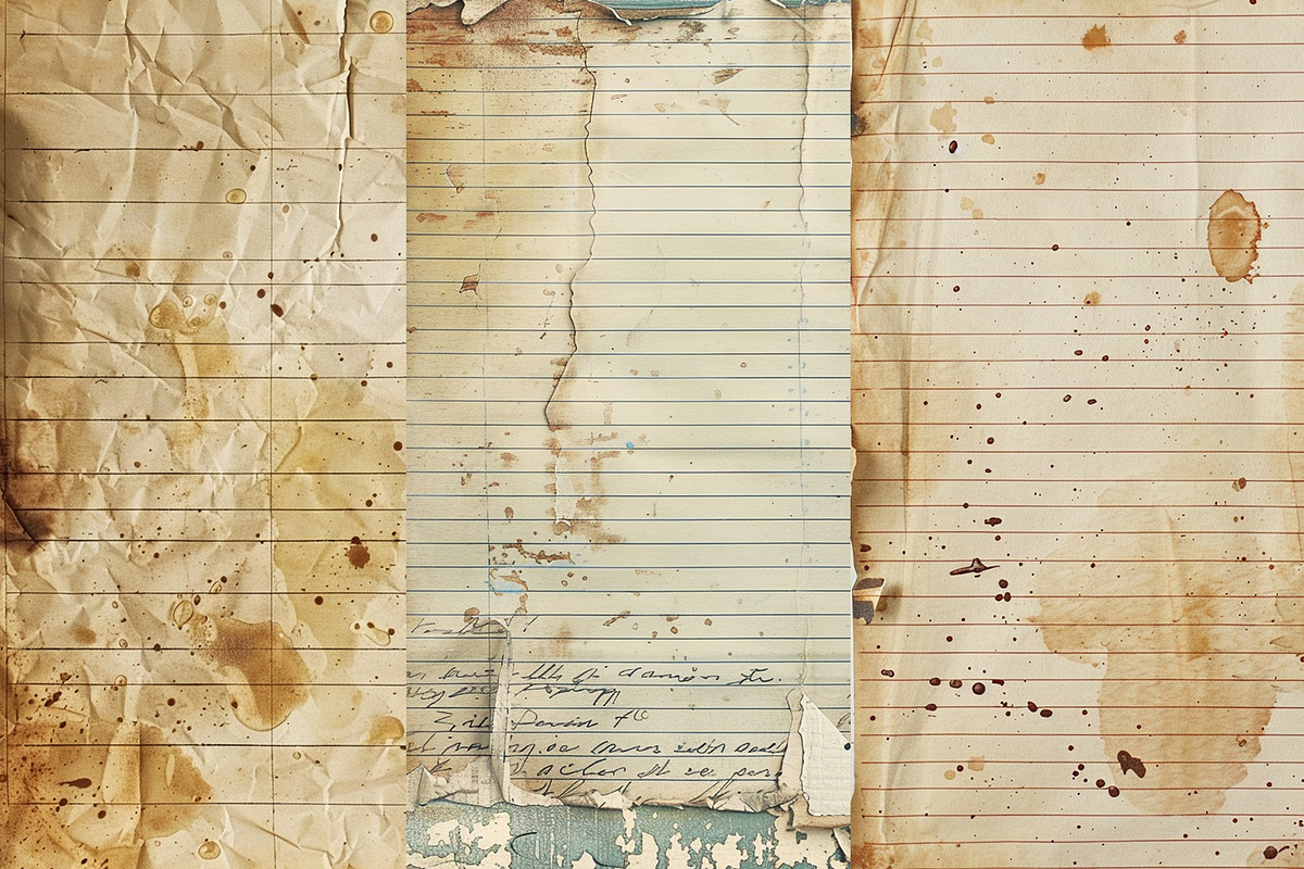 Grunge Lined Note Digital Papers, a Background Graphic by BonaDesigns (Photo 6 of 6)