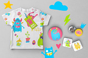 Cute monsters collection, an Illustration by Kate Art (Thumbnail 4 of 14)