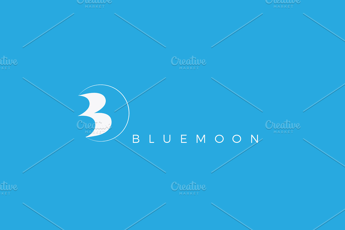 Bluemoon logo, a Branding & Logo Template by MuzaInspires (Photo 1 of 3)
