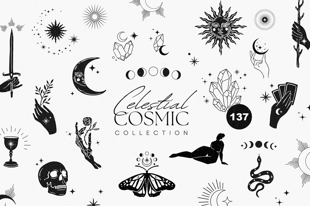 Celestial Cosmic Collection, an Object Illustration by NassyArt (Photo 1 of 16)