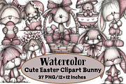 Cute Easter Clipart Bunny, an Illustration by Design Market (Thumbnail 1 of 3)