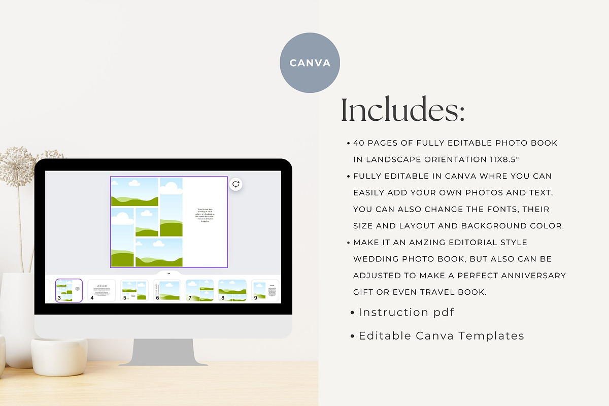 CANVA Wedding Photo Book Template, a Magazine Template by Jay Luxe Creative (Photo 3 of 7)
