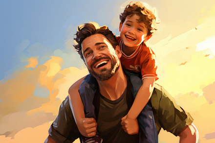 Father and son having fun together a, a Photo by Iftikhar Alam