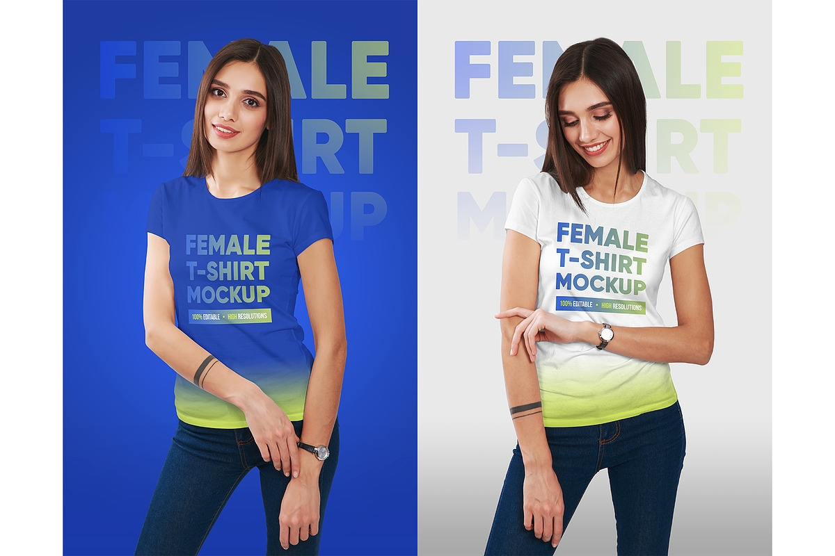 Female T-Shirt Mockups Vol 3. Part 2, a Shirt Mockup by Hi, Mock-Up! (Photo 4 of 10)
