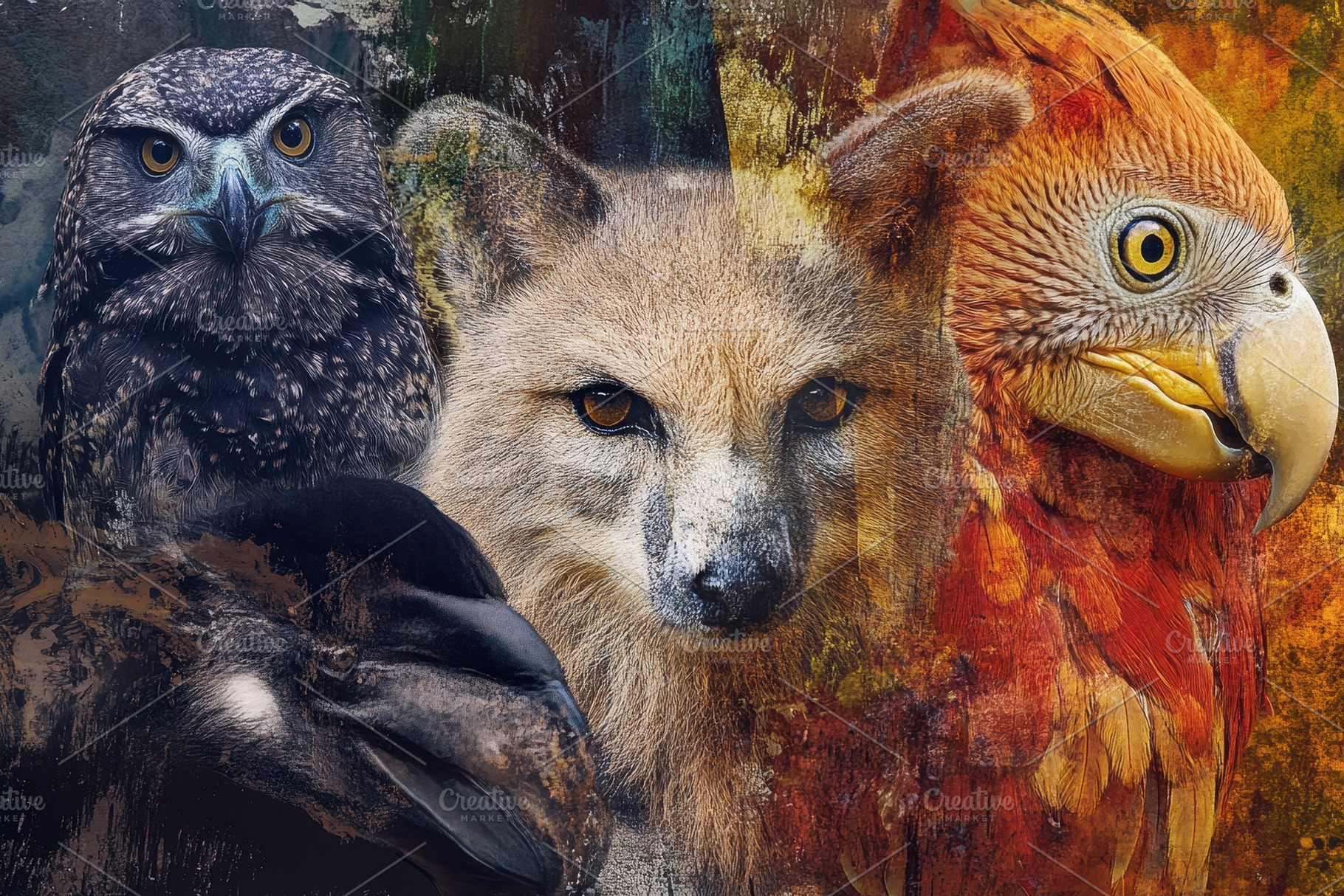 Majestic animals in a vibrant montag, a Photo by Iftikhar Alam