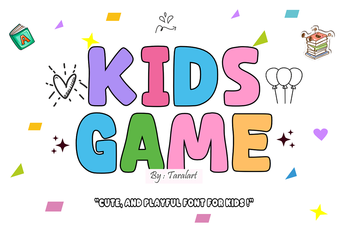 Display Kids - Playful Cartoon Font, a Sans Serif Font by KiddoGlyphs Studio (Photo 4 of 5)