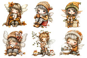 Christmas Whimsical Fairy Clipart, an Illustration by Daily.Designs (Thumbnail 4 of 5)
