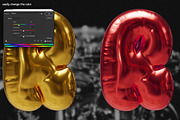 Party - 3D Gold Balloon Letters, a Graphic by saintricchi (Thumbnail 2 of 7)