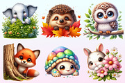 Funny Cute Animal Peeking Clipart, a Graphic by CitraGraphics (Thumbnail 2 of 4)
