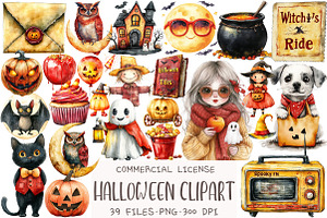 Halloween Sublimation Clipart, an Illustration by OK Design