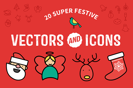 Flat Festive Icons & Vectors