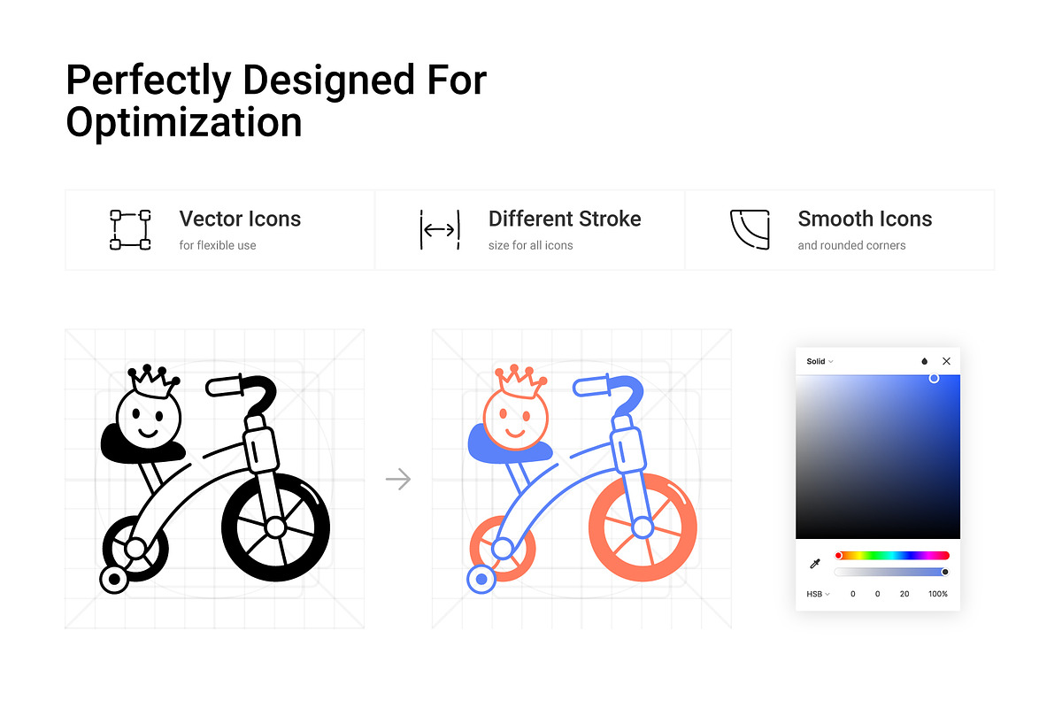 Bicycles Drawing Icons, a Solid Icon by Prosymbols (Photo 3 of 5)
