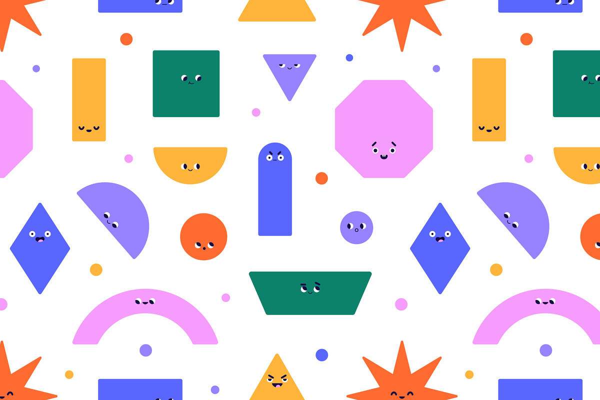 Geometric shapes seamless patterns, a Pattern Graphic by Good Studio (Photo 2 of 13)