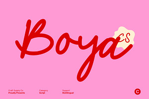 CS Boya – Monoline Script Font, a Script Font by Craft Supply Co.