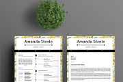 Yellow Floral Resume Template / N, a Resume Template by Showy68 Template (Thumbnail 5 of 5)