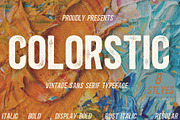 Colorstic-Vintage sans serif, a Sans Serif Font by Aditastudios (Thumbnail 1 of 9)