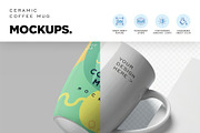 Ceramic Coffee Mug Mockups, a Cups & Container Mockup by megostudi0 (Thumbnail 4 of 6)