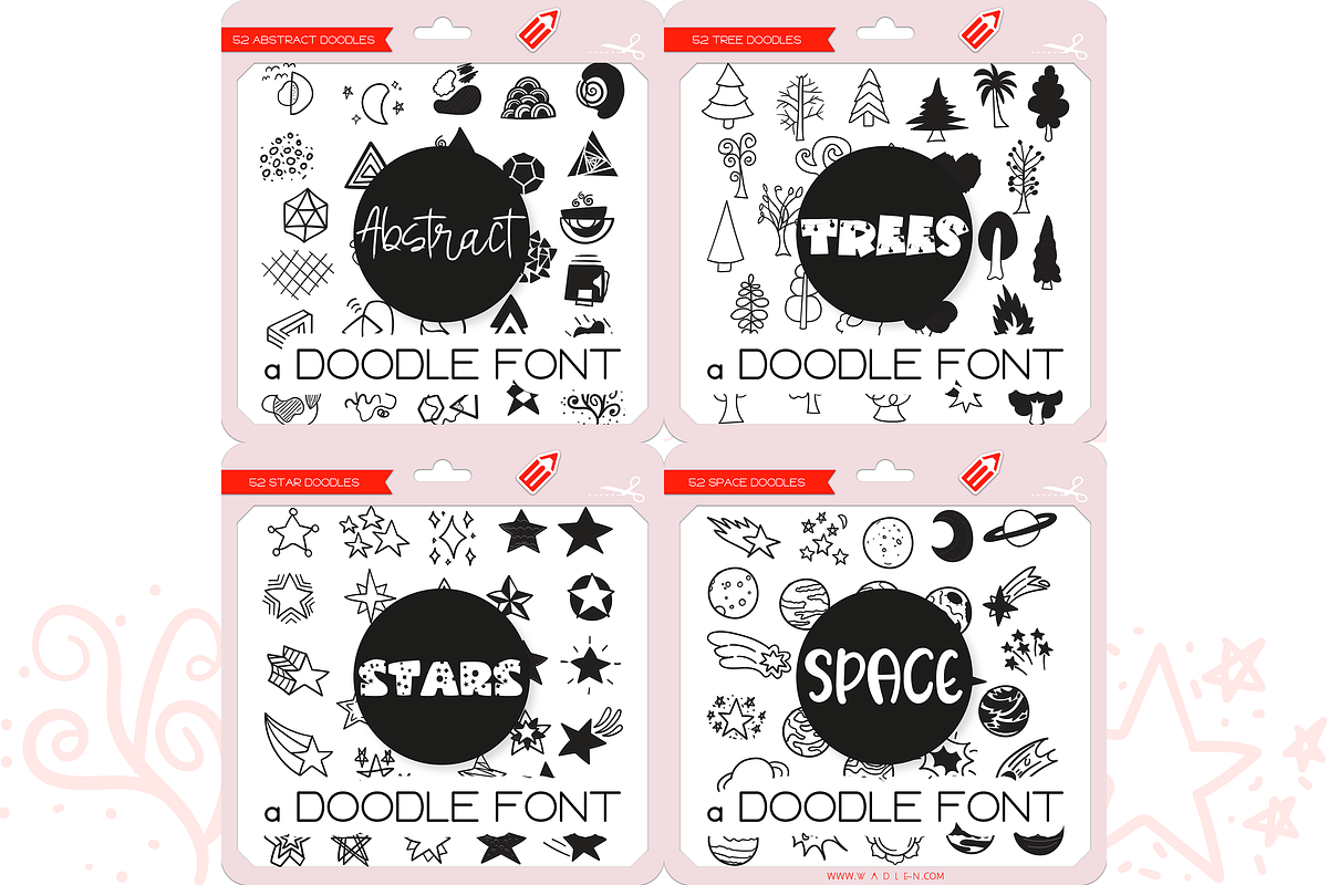 Cute Element Fonts Bundle, a Symbol Font by WADLEN (Photo 2 of 11)