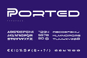 Ported, a Sans Serif Font by Naksatra (Thumbnail 9 of 9)