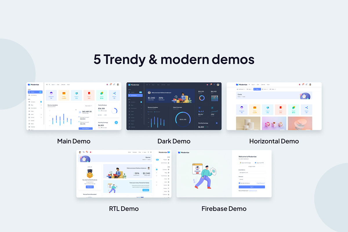 Modernize React MUI Admin Dashboard