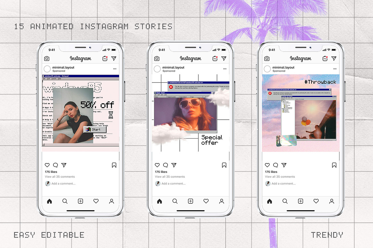 Old Computer Insta template Ps Canva, a Social Media Template by Marie T (Photo 7 of 18)