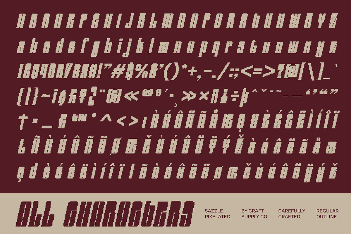 Sazzle Pixel, a Sans Serif Font by Craft Supply Co. (Photo 8 of 8)