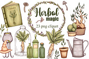 Herbal Magic clipart set, an Illustration by Mrs.Swan_Design (Thumbnail 1 of 7)