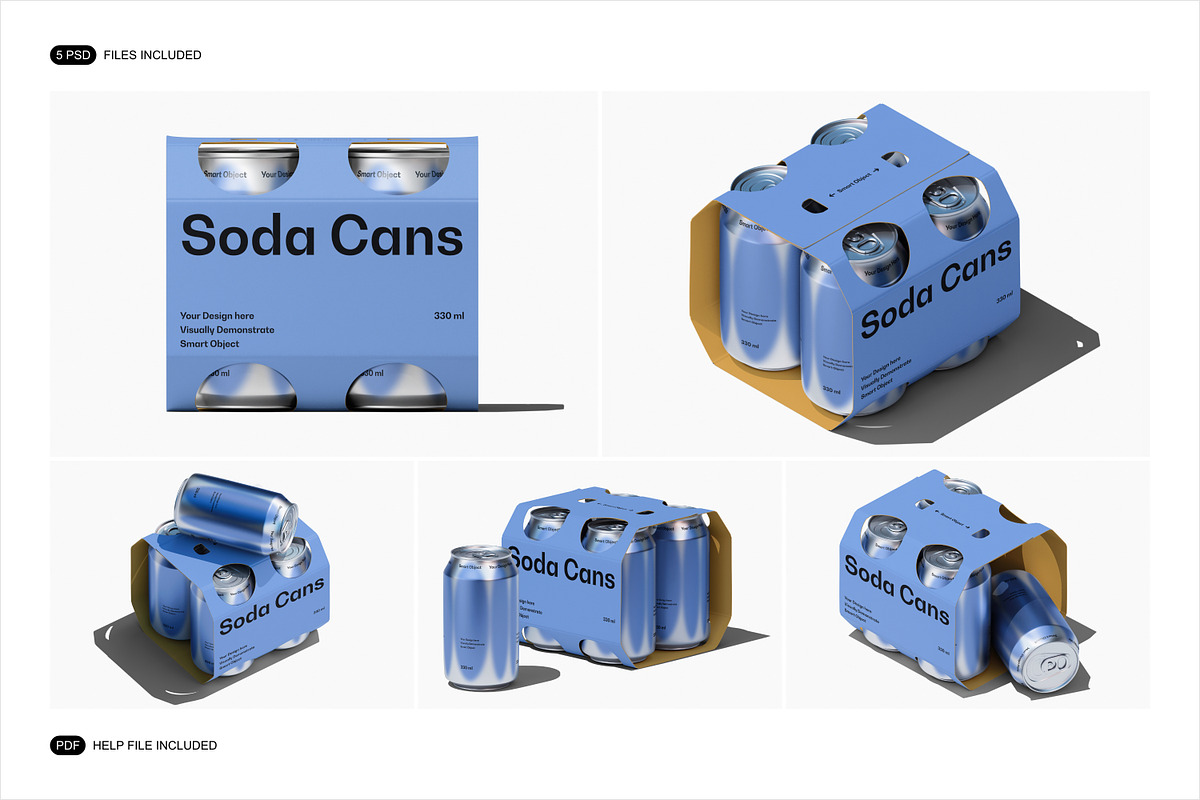 Soda / Beer Packaging Mockup, a Packaging Mockup by Renderteam (Photo 2 of 12)